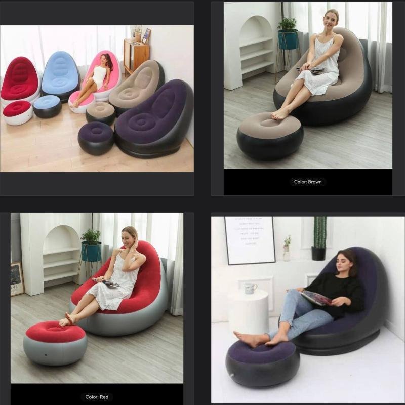 INFLATABLE SOFA WITH LEG REST