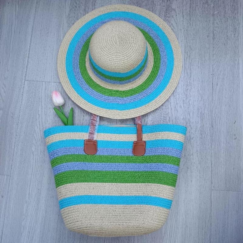WOVEN BAG AND HAT