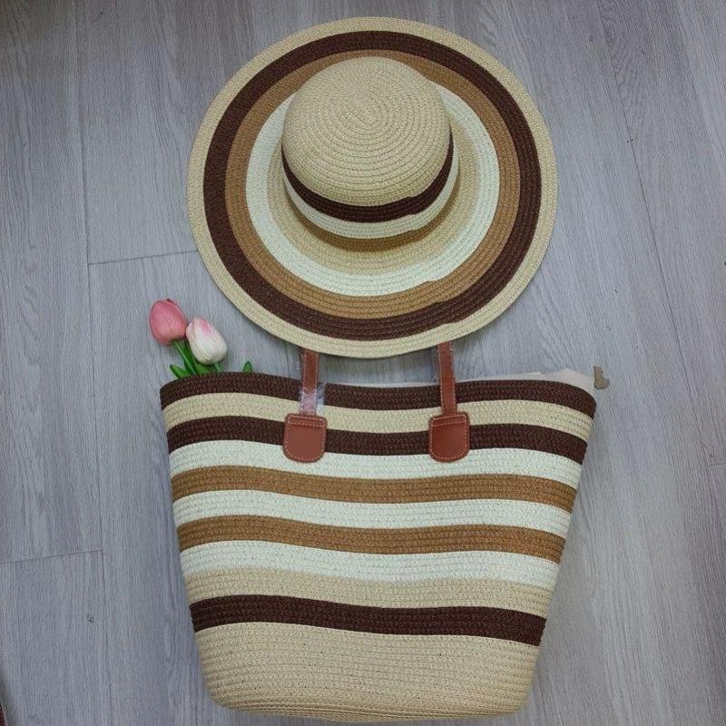 WOVEN BAG AND HAT