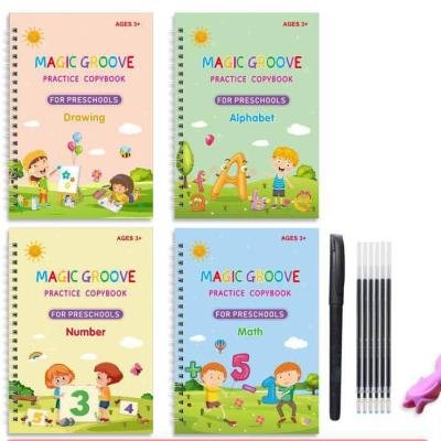 4PCS MAGIC GROOVE CALLIGRAPHY PRACTICE BOOK