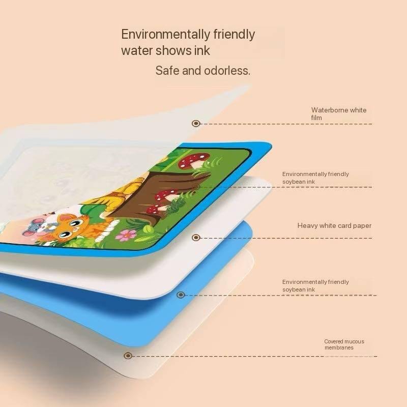 KIDDIES REUSABLE MAGIC WATER COLOURING BOOK